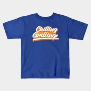 Chilling And Grilling BBQ Season Kids T-Shirt